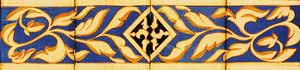 Blue-yellow-vine-border
